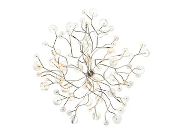IN BLOOM 1080/16PL - Natural brass ceiling light with glasses by Possoni Illuminazione - view 2